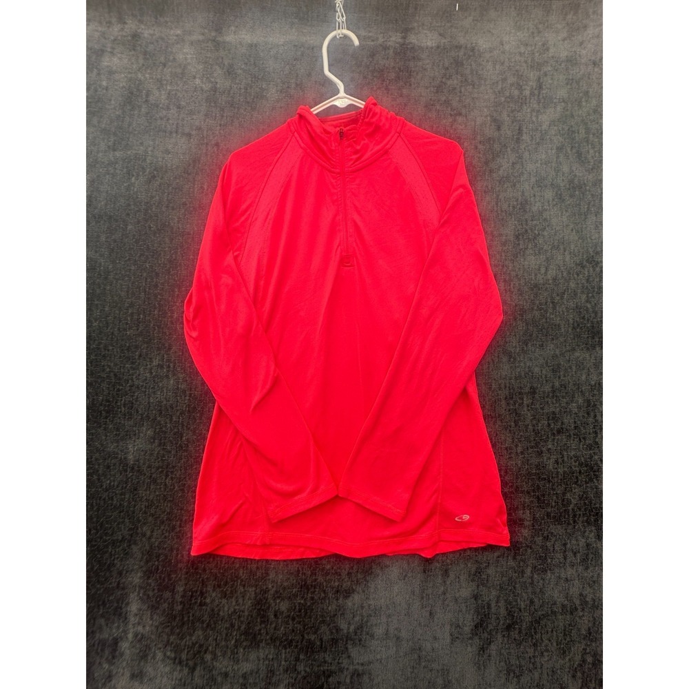 Champion‎ Athletic Top Womens Medium Pink Performance Mock Neck 1/4 Zip Running